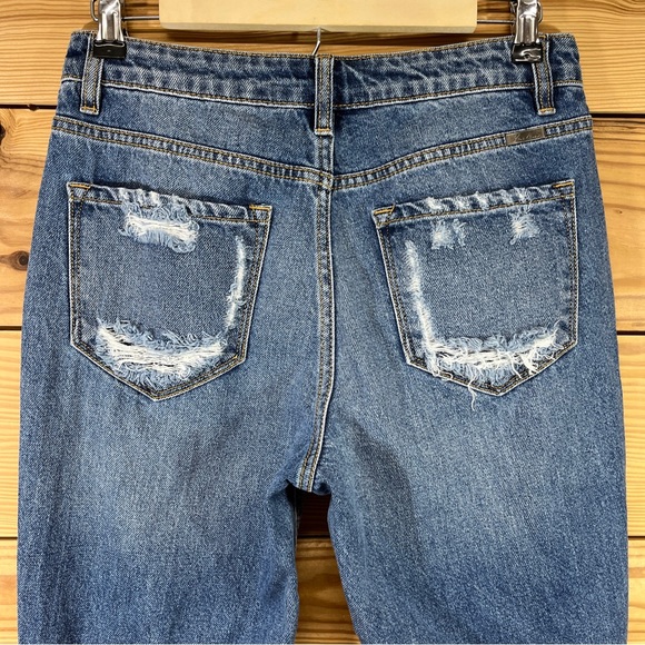 Kancan Estilo Jeans 5 26 100% Cotton Skinny High Rise Ripped Holes Distress - Picture 9 of 14